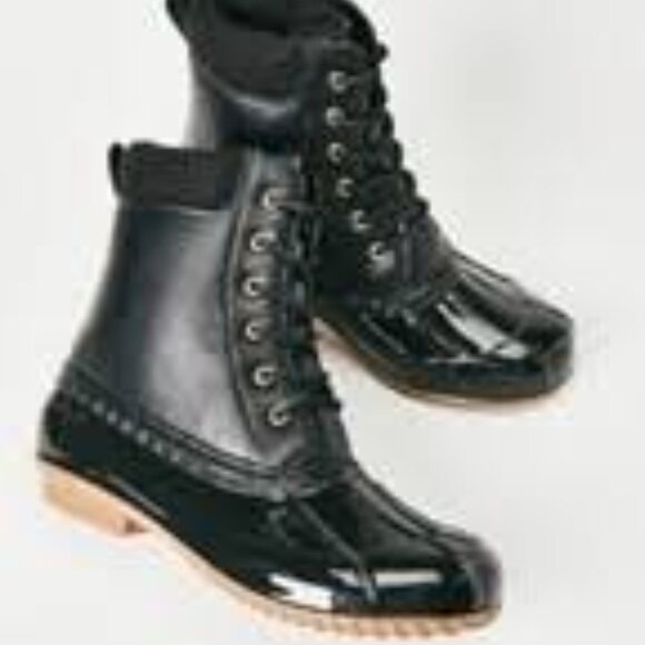 Duck Boot Black Cold Weather Rain Boot Size 7 - Picture 12 of 12